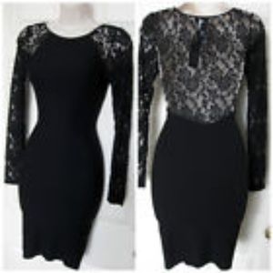 Perfect LBD! Bebe body-con lace dress XS